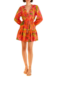 Robe courte Ombre Forest - Orange