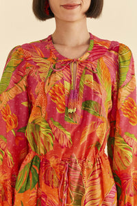 Robe courte Ombre Forest - Orange