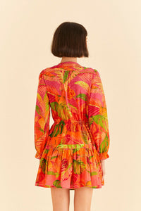 Robe courte Ombre Forest - Orange