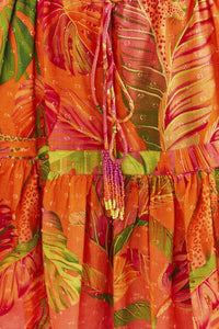 Robe courte Ombre Forest - Orange