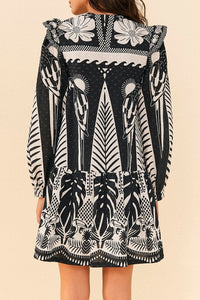 Robe courte Macaw Elegance - Noir
