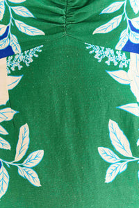MEDIA OFF LINE_Robe courte Soft Garden en lin - Vert