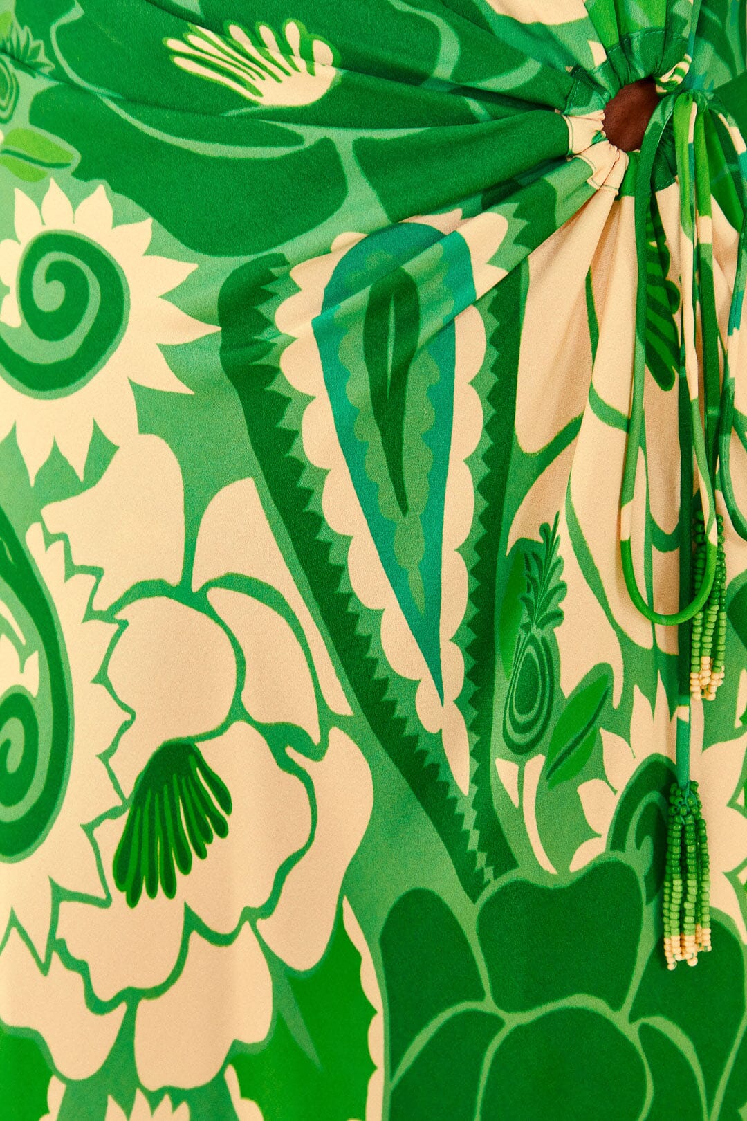 MEDIA OFF LINE_Robe midi Tropical Groove - Vert