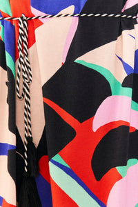 MEDIA OFF LINE_Robe midi Colorful Monstera façon t-shirt en coton - Rose