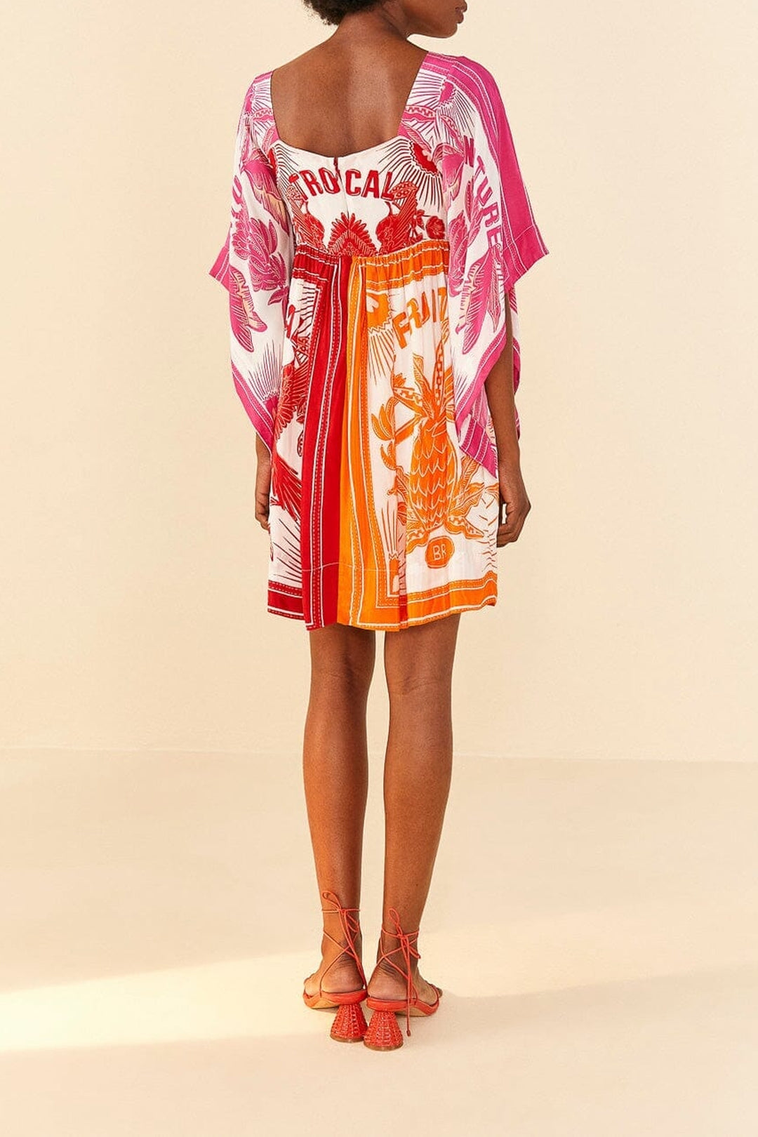 Robe midi Tropical Dream - Rose