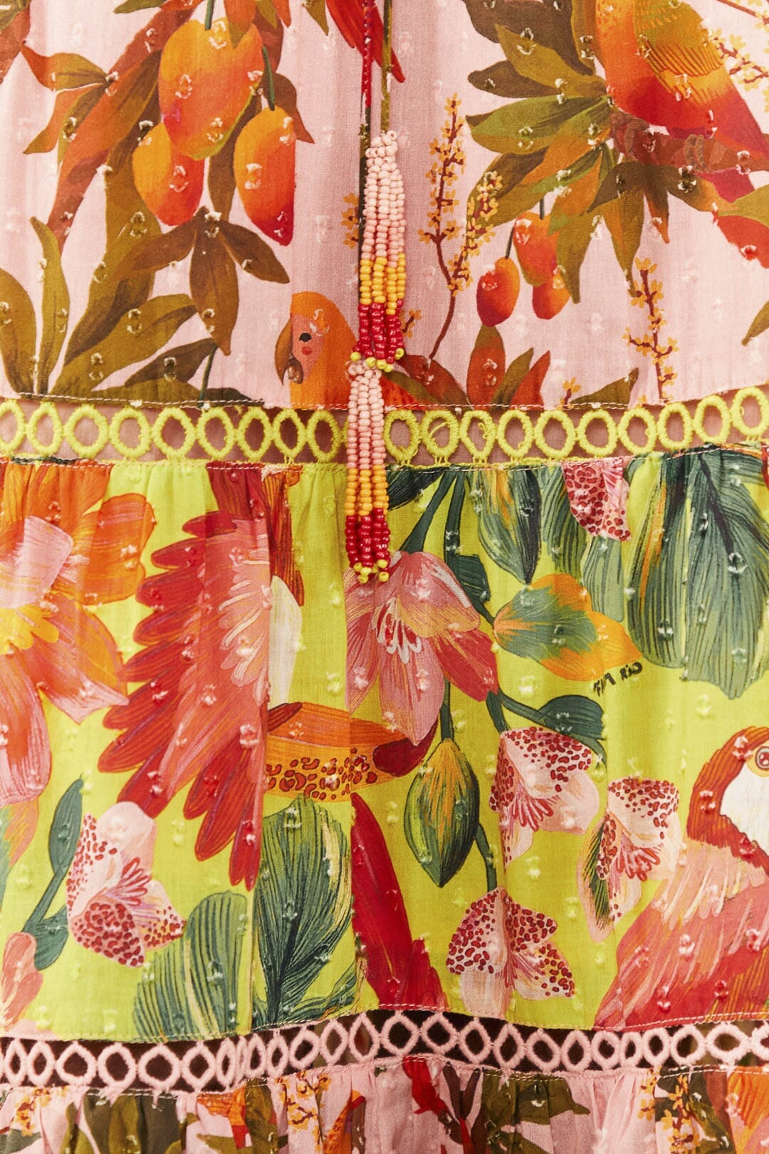 Robe midi Mango Trees - Multicolore