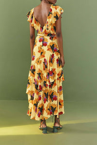 Robe longue Banana Nest - Jaune