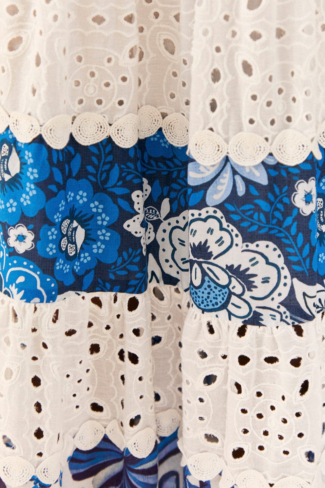 MEDIA OFF LINE_Robe longue à imprimés en coton - Bleu