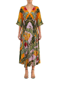 Robe midi portefeuille Bananas - Multicolore