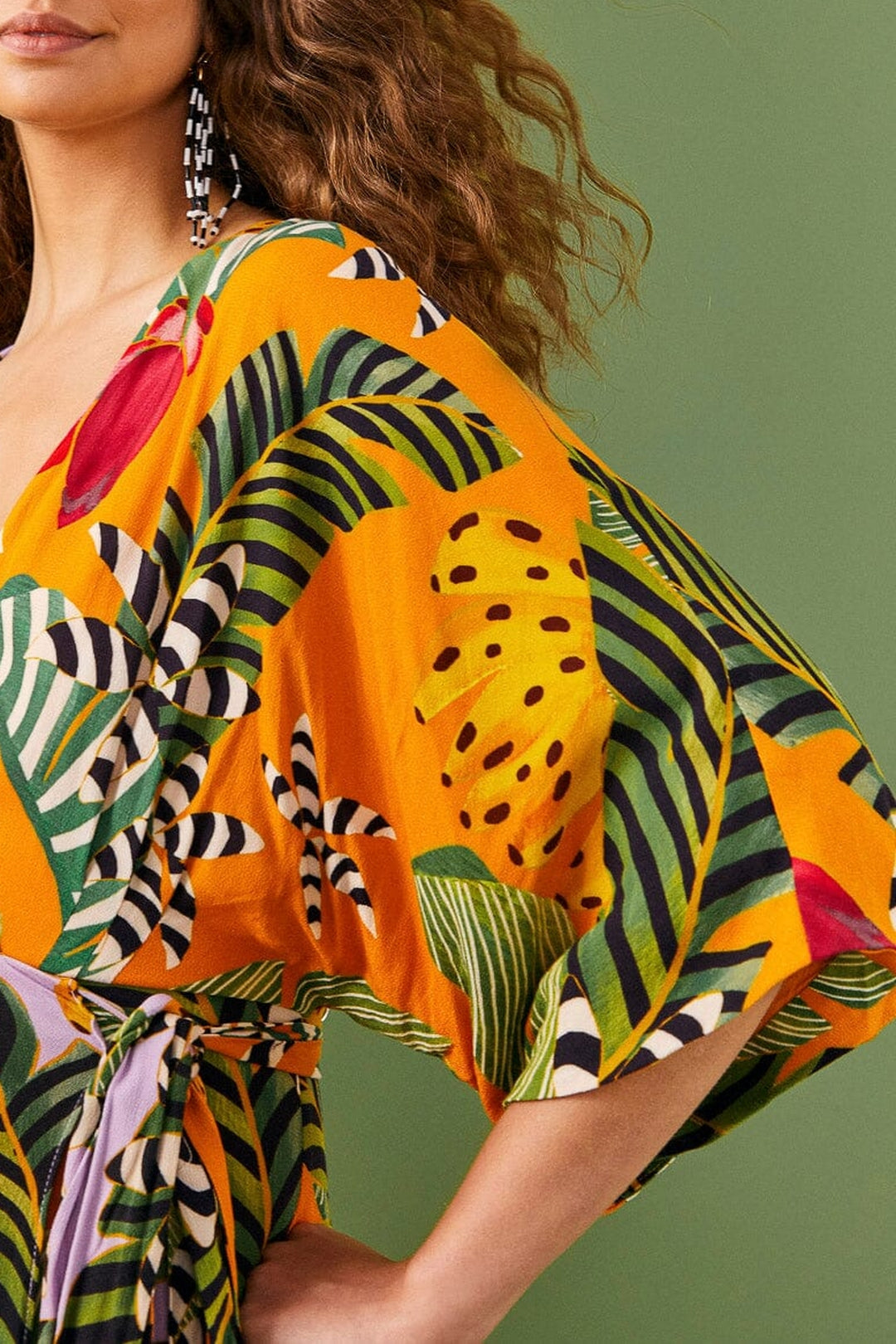 MEDIA OFF LINE_Robe longue portefeuille Bananas - Multicolore