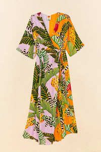 MEDIA OFF LINE_Robe longue portefeuille Bananas - Multicolore