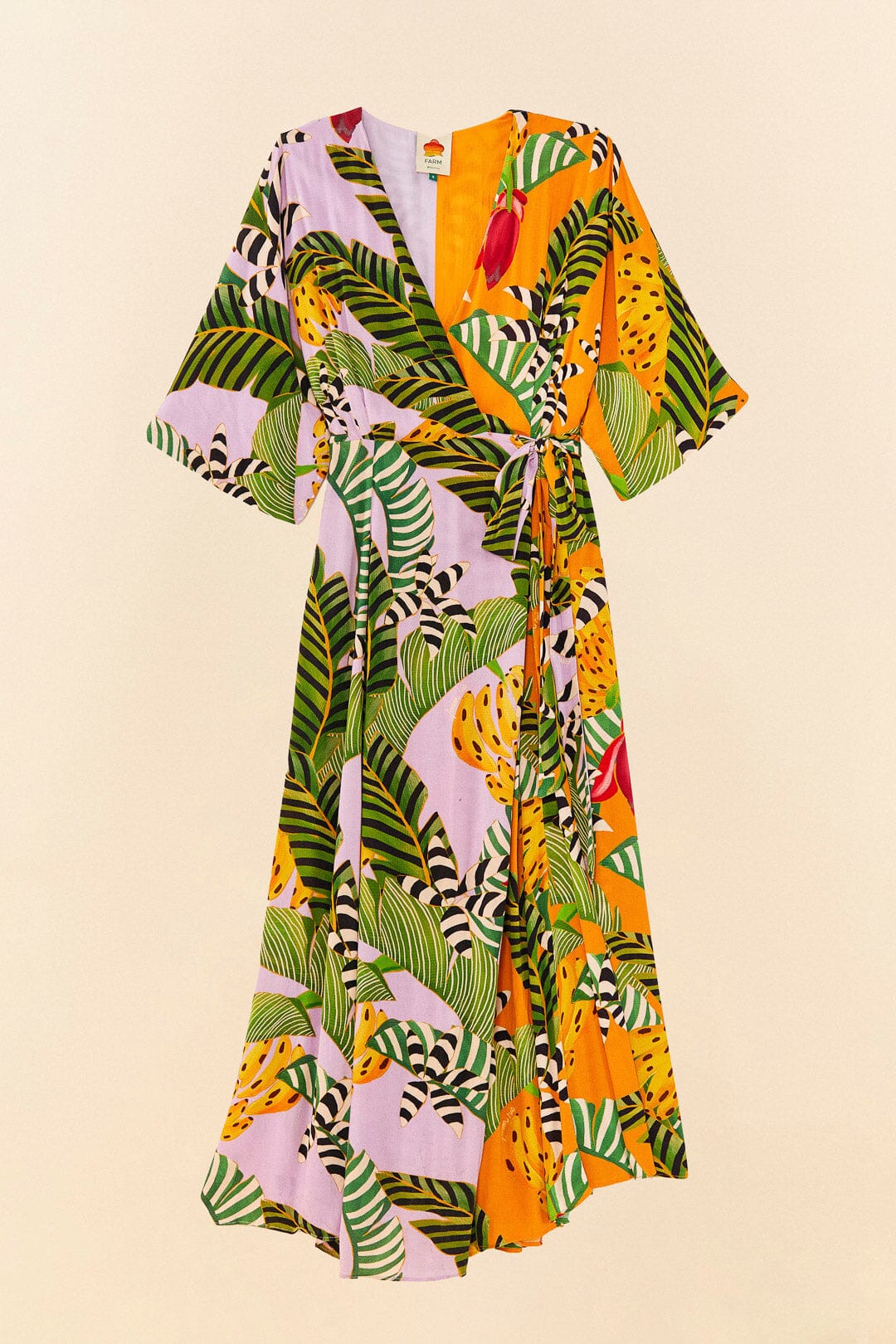 MEDIA OFF LINE_Robe longue portefeuille Bananas - Multicolore