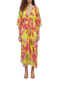 Robe longue Sweet Jungle Lime - Jaune