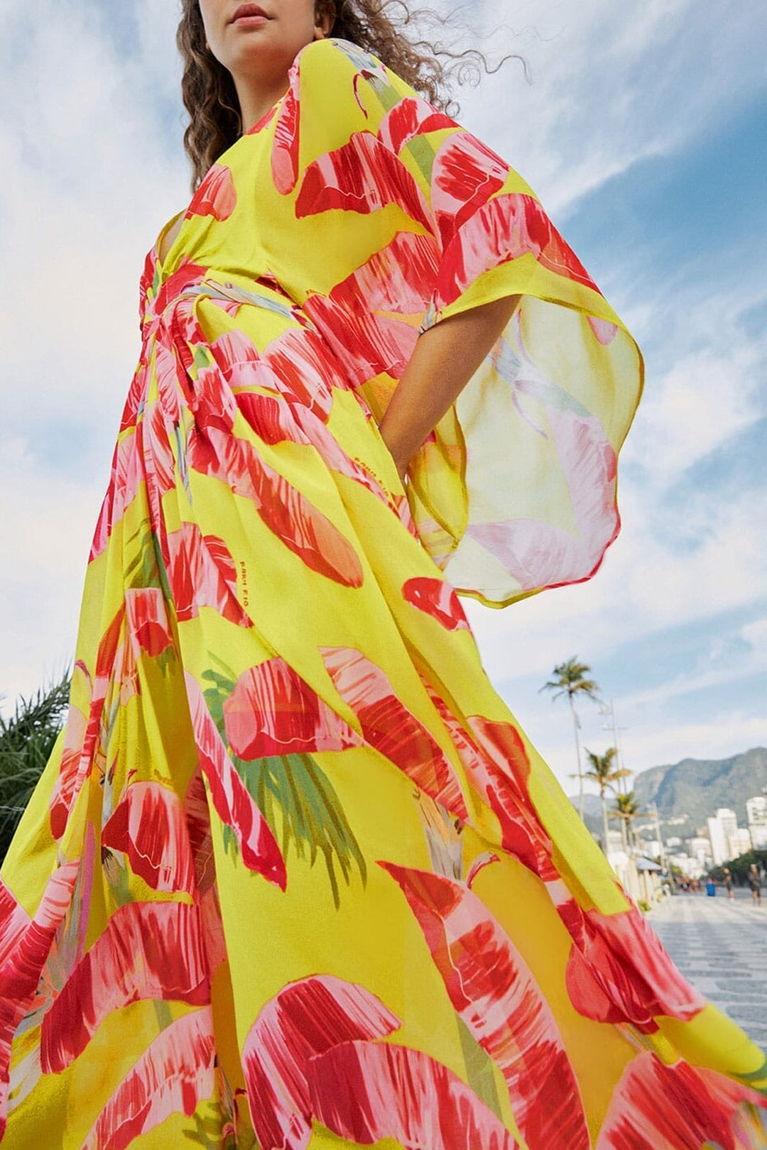 Robe longue Sweet Jungle Lime - Jaune