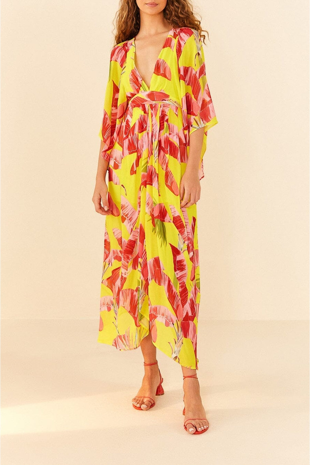 Robe longue Sweet Jungle Lime - Jaune