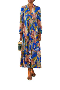 MEDIA OFF LINE_Robe maxi Macaw Flight - Bleu