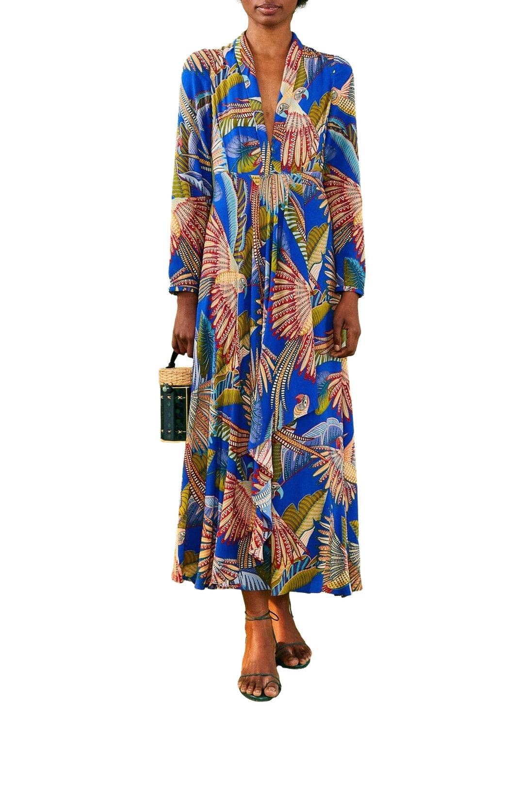 MEDIA OFF LINE_Robe maxi Macaw Flight - Bleu
