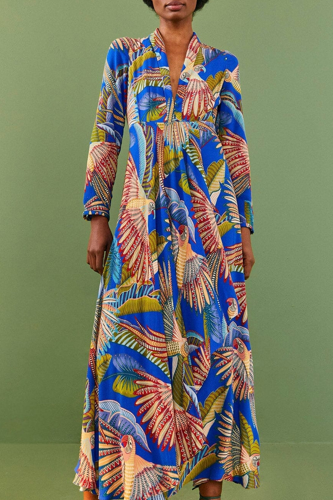 MEDIA OFF LINE_Robe maxi Macaw Flight - Bleu