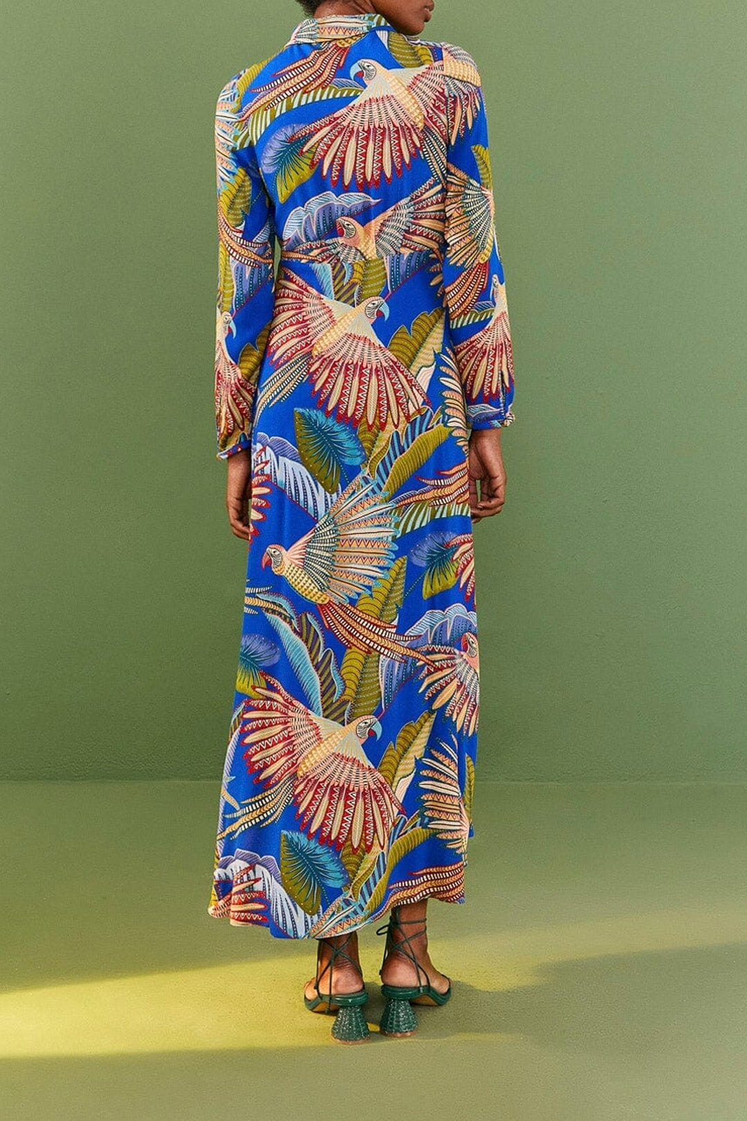 MEDIA OFF LINE_Robe maxi Macaw Flight - Bleu