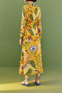 Summer Garden Yellow Robe longue - Summer Garden Yellow