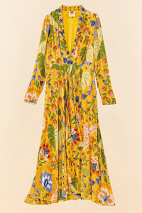 MEDIA OFF LINE_Robe maxi Summer Garden - Jaune