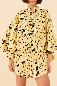 Combi-short Banana Bossa en lin - Jaune