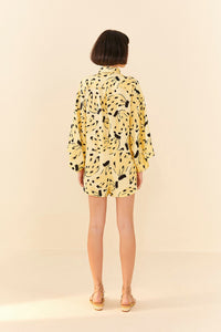 Combi-short Banana Bossa en lin - Jaune