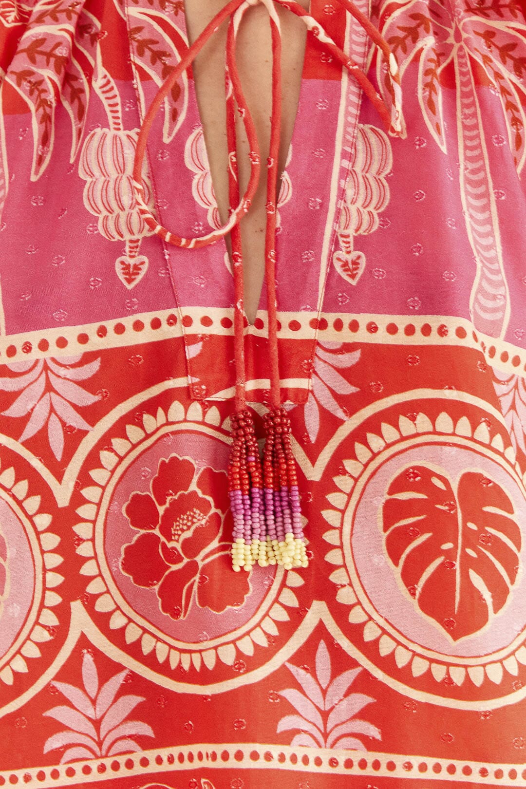 Blouse Summer Sunrise en coton - Rouge