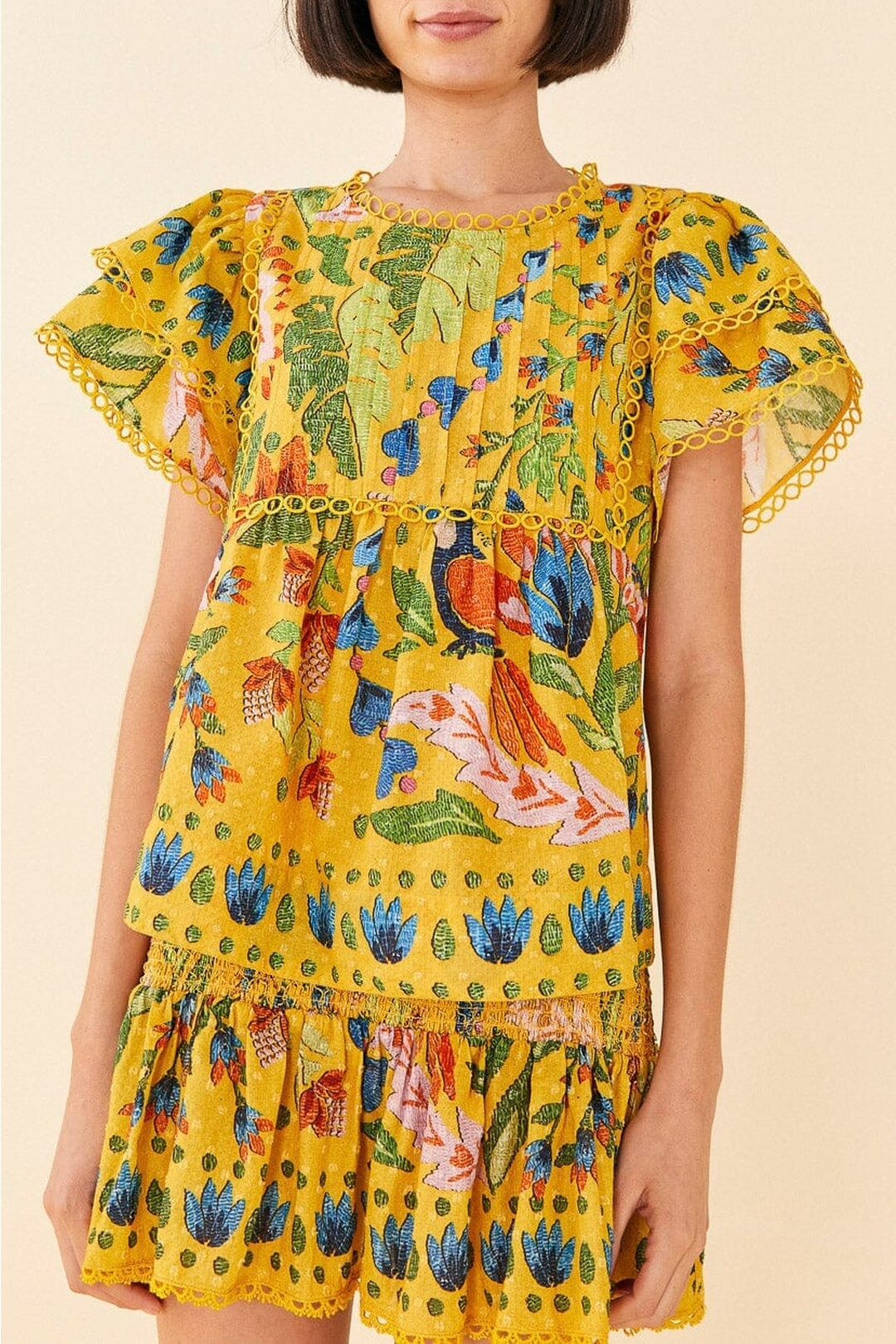 Blouse Summer Garden - Jaune