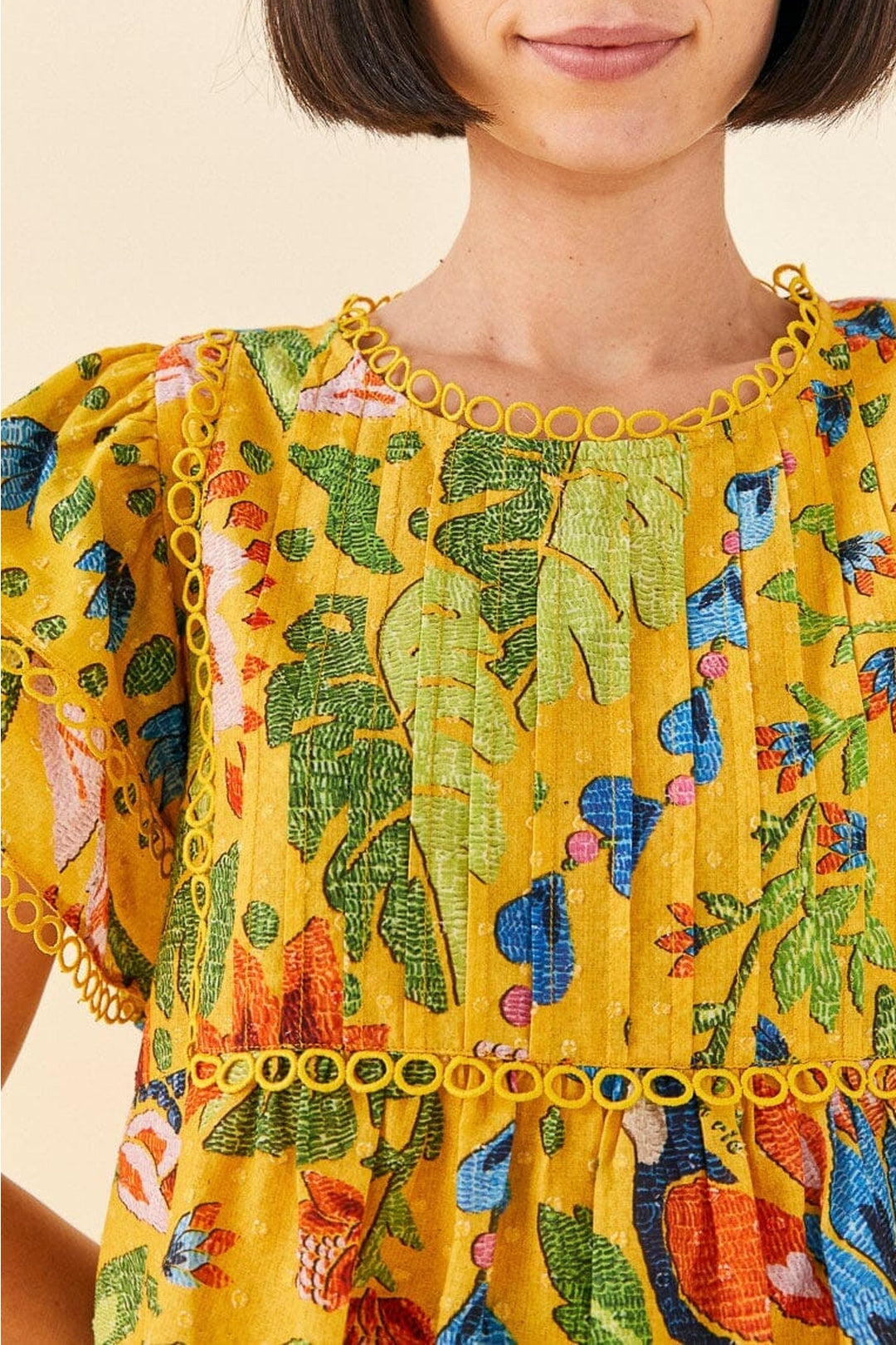 Blouse Summer Garden - Jaune