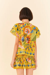 Blouse Summer Garden - Jaune