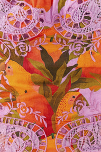 Blouse Mango macaws - Rose