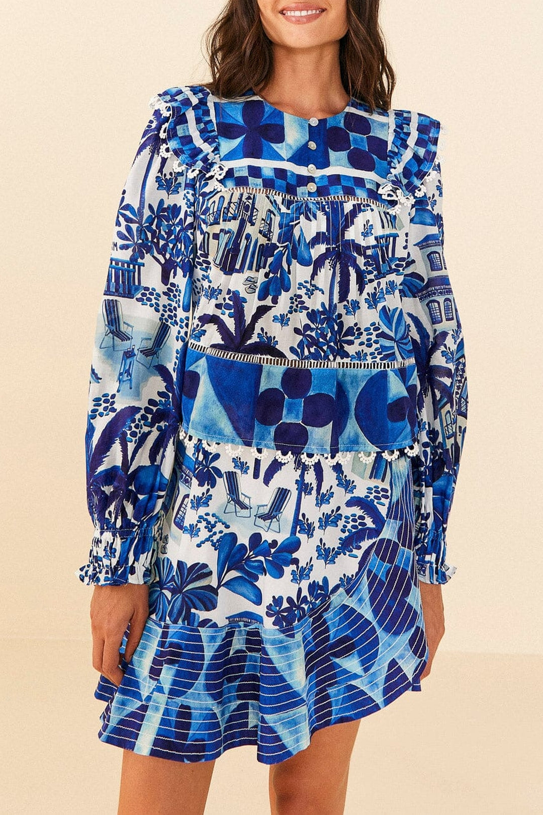 Blouse Sweet Rio en coton - Bleu