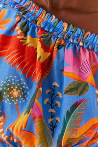 MEDIA OFF LINE_Blouse Party Macaw en coton - Multicolore