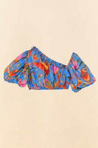 MEDIA OFF LINE_Blouse Party Macaw en coton - Multicolore