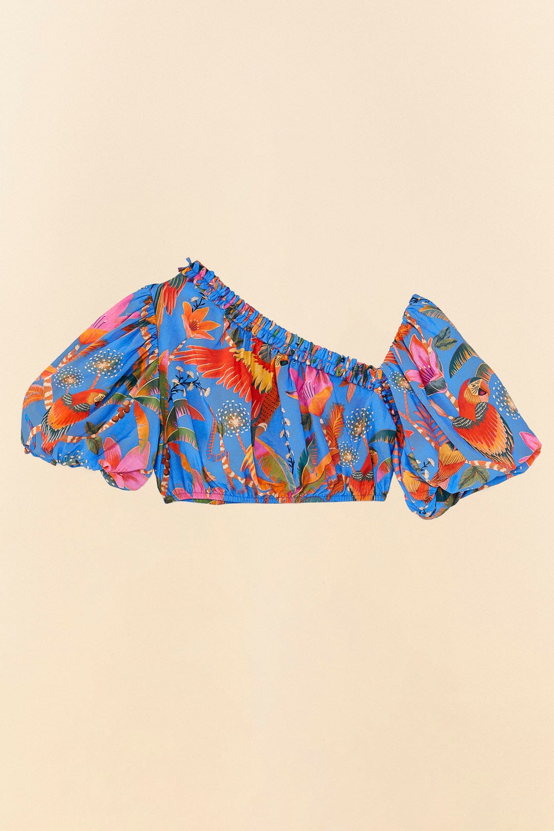 MEDIA OFF LINE_Blouse Party Macaw en coton - Multicolore