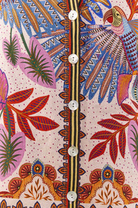 MEDIA OFF LINE_Chemise Macaw en lin - Rose