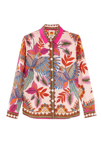 MEDIA OFF LINE_Chemise Macaw en lin - Rose