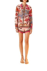 Short Macaw en lin - Rose