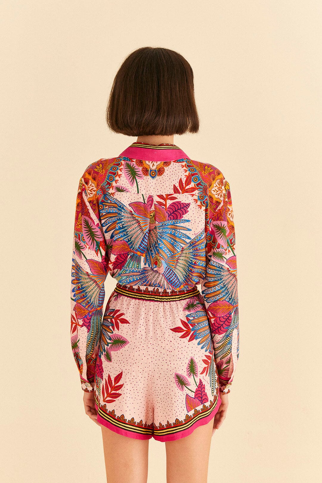 Short Macaw en lin - Rose