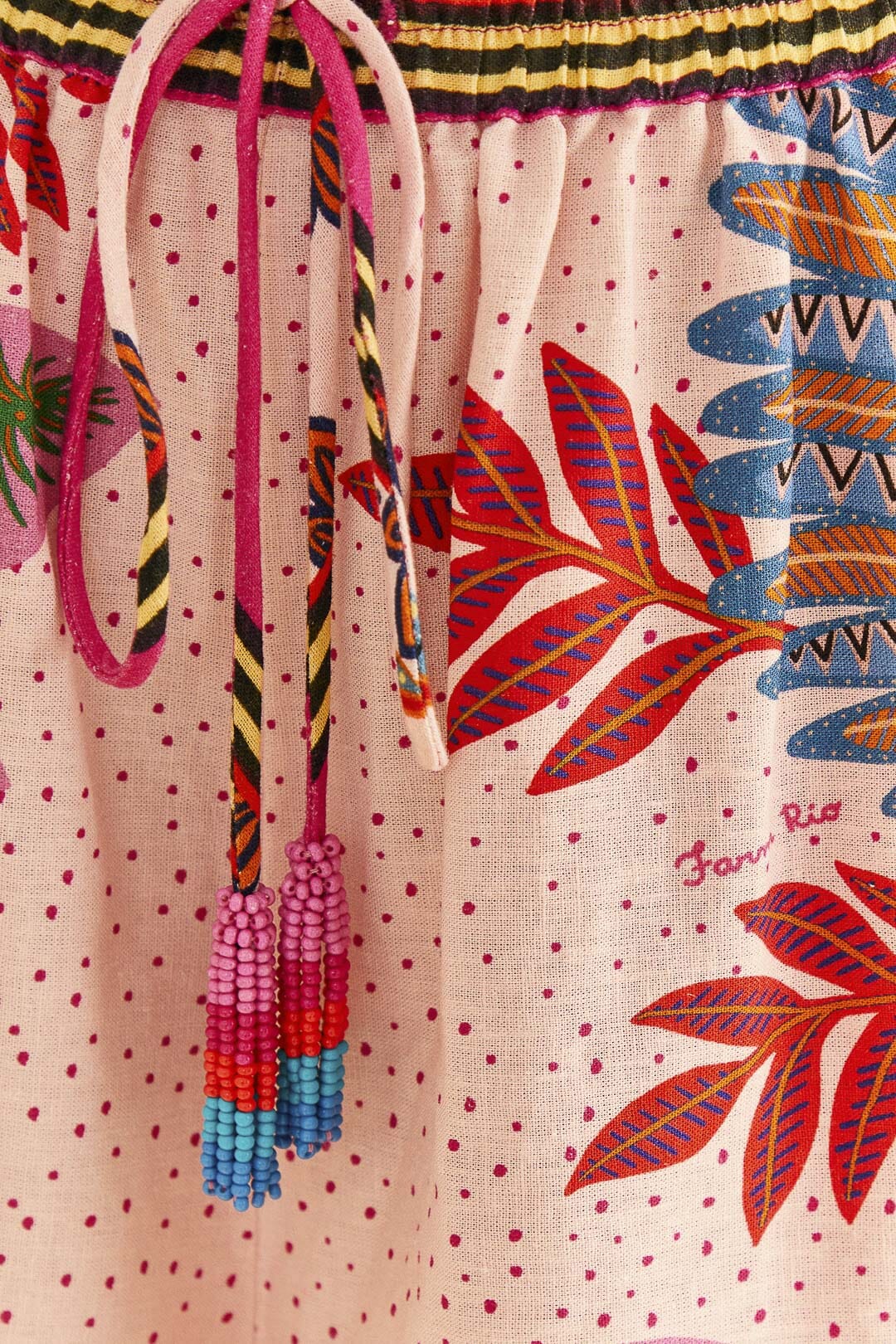 Short Macaw en lin - Rose