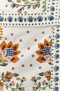 MEDIA OFF LINE_Jupe Summer Garden en coton - Blanc