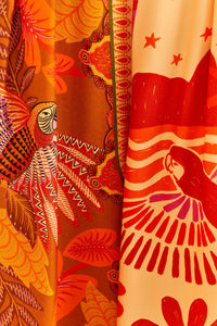 Pantalon Forest à multiple foulards - Orange