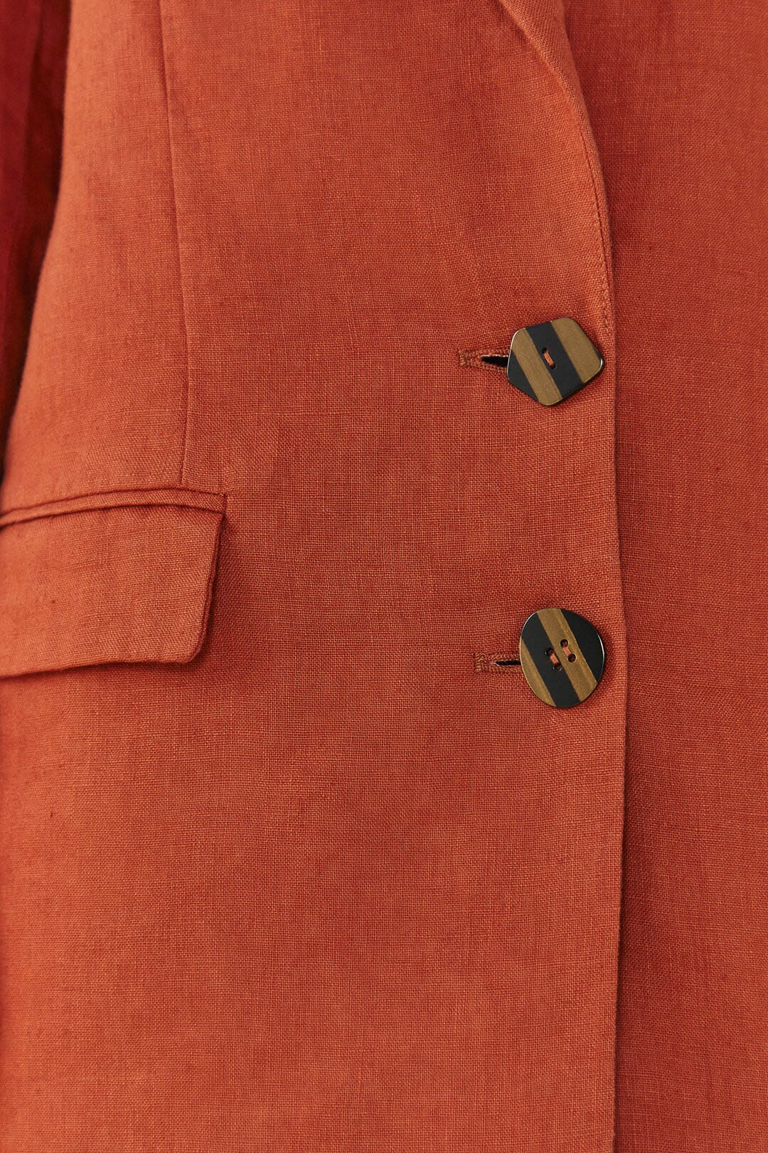 Blazer souple en lin - Rouge