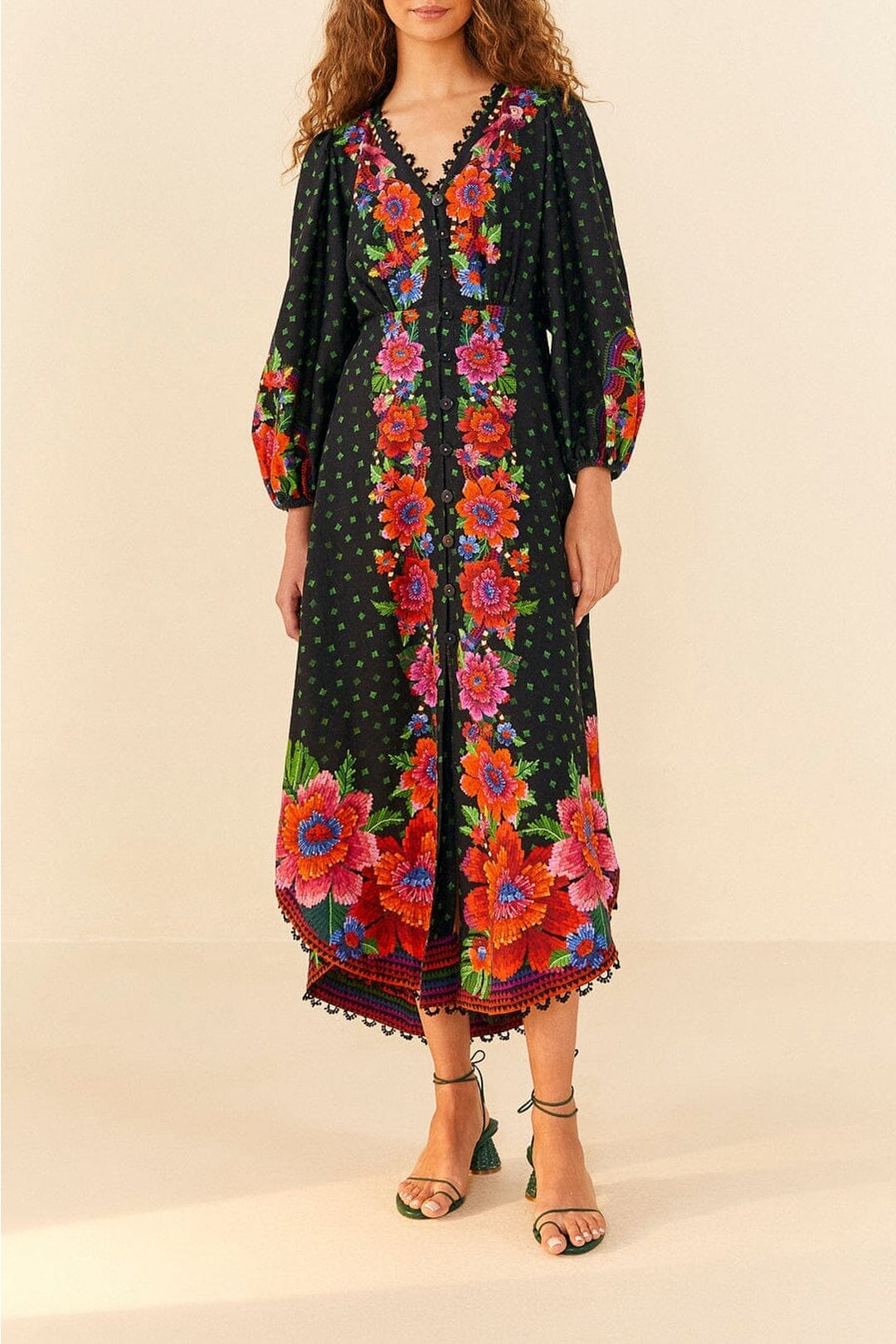 Blooming Garden Black Robe courte - Blooming Garden Black