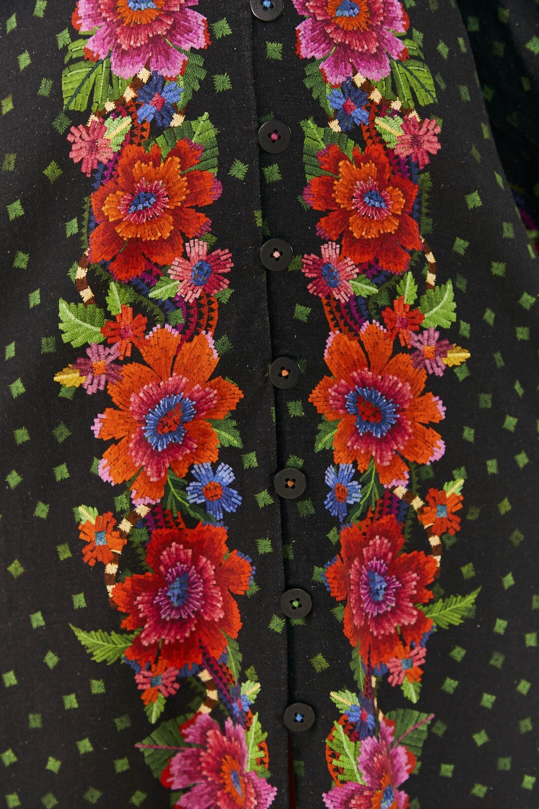 MEDIA OFF LINE_Robe Eng Blooming Garden en lin - Noir