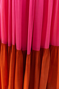 MEDIA OFF LINE_Robe longue Color Blocking - Multicolore