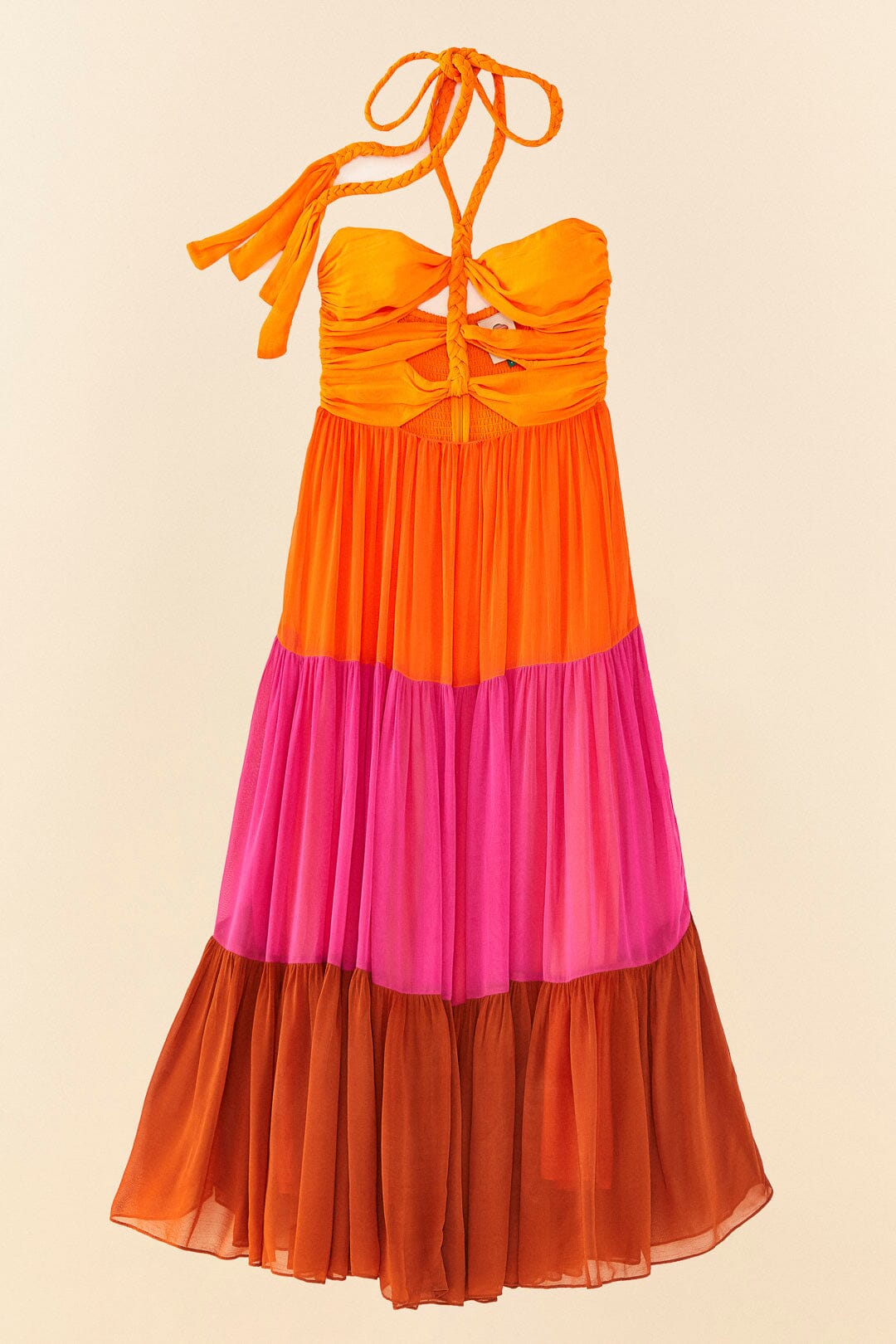 MEDIA OFF LINE_Robe longue Color Blocking - Multicolore
