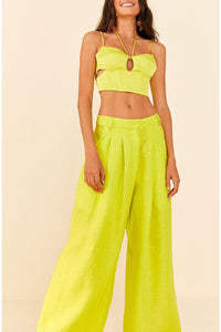 Pantalon Citron en lin - Jaune