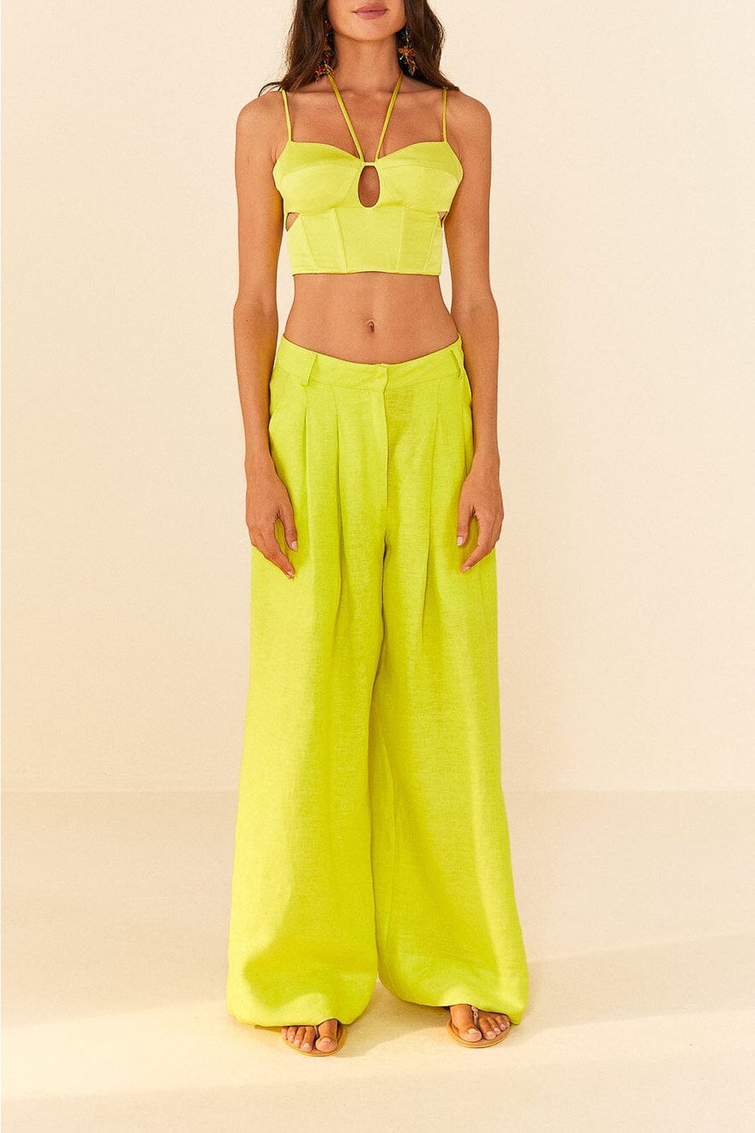 Pantalon Citron en lin - Jaune